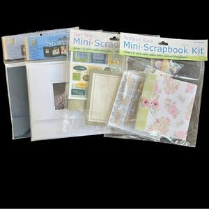 Four New Unused Mini 4x4 Scrapbook Kits
